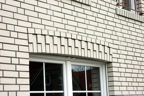 Объект из Облицовочный кирпич Roben OSLO белый перламутровый, мерейный