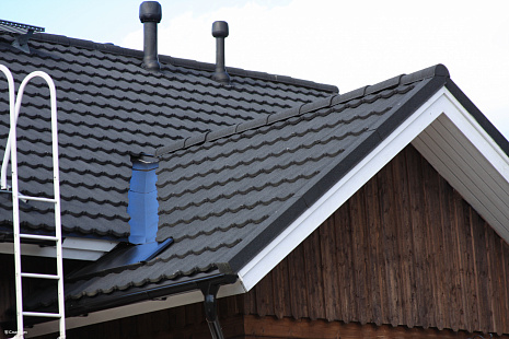 Объект из Композитная черепица AeroDek Композитная черепица рядовая AeroDek Tradition цвет Антрацит