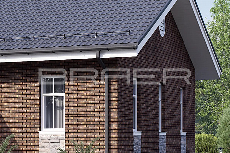 Объект из Облицовочный кирпич BRAER Кладка Этна, кора дуба