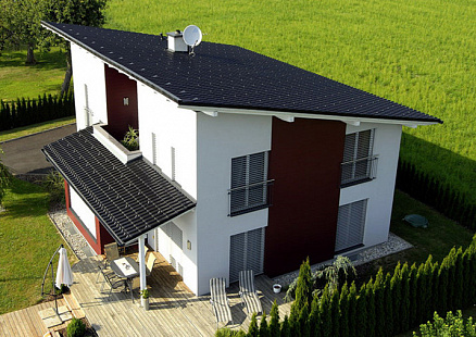 Объект из Керамическая черепица Tondach САМБА Глазурь Амадеус черная