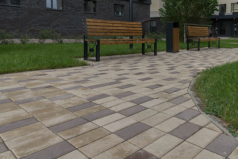 Объект из Брусчатка BRAER Тротуарная плитка Сити, Color Mix "Эверест"