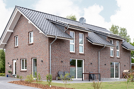 Объект из Керамическая черепица Roben Flandern Plus синевато-серый (антрацит)