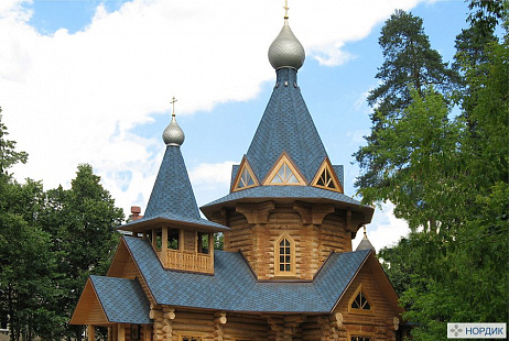 Объект из Гибкая черепица Tegola Nordland Нордик синяя с отливом