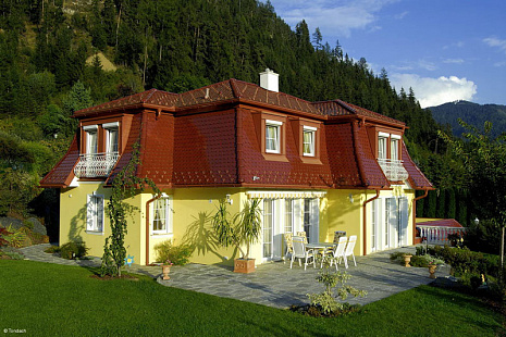 Объект из Керамическая черепица Tondach БОБРОВКА Глазурь Амадеус натуральная