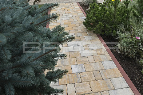 Объект из Брусчатка BRAER Тротуарная плитка «Мозаика» Color Mix «ПЕСЧАНИК»