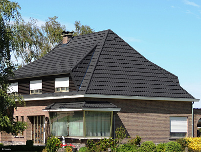 Объект из Композитная черепица AeroDek Композитная черепица рядовая AeroDek Tradition цвет Антрацит