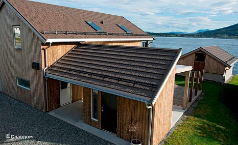 Объект из Композитная черепица AeroDek Композитная черепица рядовая AeroDek Robust цвет Серый валун