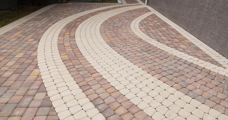 Объект из Брусчатка BRAER Тротуарная плитка Классико, Color Mix "Миндаль"