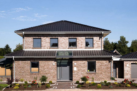 Объект из Керамическая черепица Roben Flandern Plus синевато-серый (антрацит)