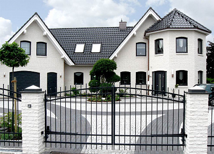 Объект из Кирпич Roben QUEBEC белый перламутровый, угловой