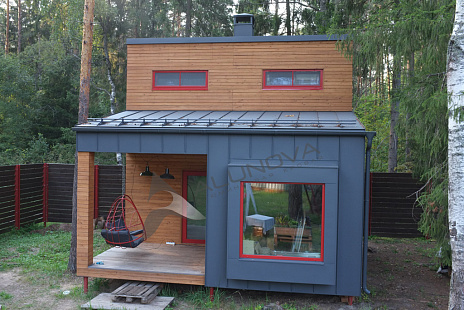 Объект из Кровельный алюминий Alunova Кровельный алюминий Alunova Matt RR-23 (темно-серый)