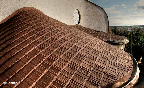 Объект из Композитная черепица AeroDek Композитная черепица рядовая AeroDek Robust цвет Тик