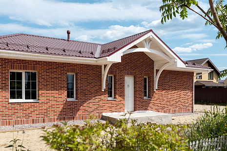 Объект из Облицовочный кирпич Керма Бордо темный Гладкий